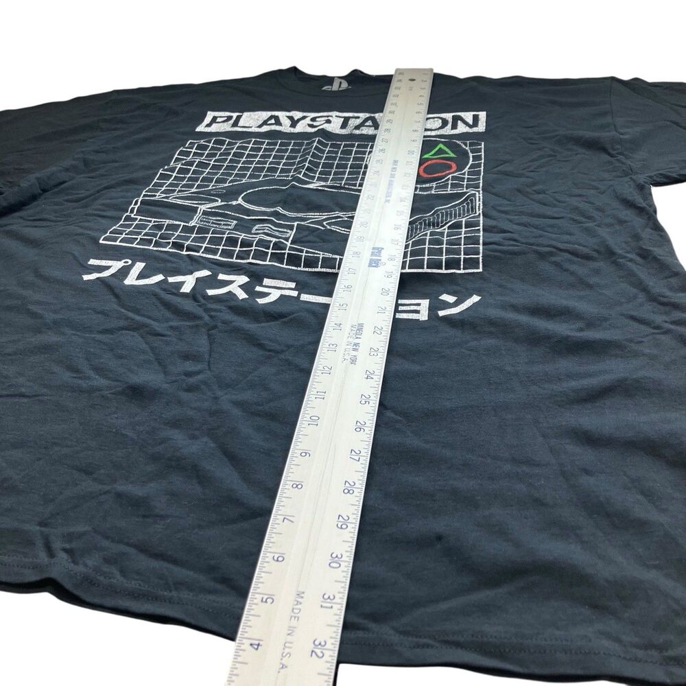 PlayStation‎ T-Shirt Mens Black Cotton Video Gamer Japanese Retro Novelty 2XL - Picture 3 of 9